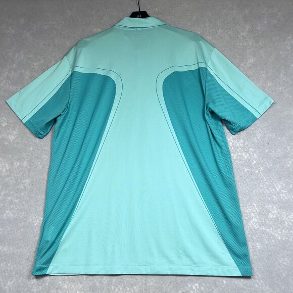 Nike Golf Dri-Fit Performance Polo Shirt Men’s XL Green Mesh Vented Sides - Picture 8 of 12